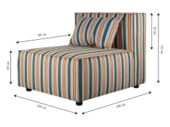 Poltrona lounge de veludo HARPER^ Poltrona