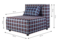 Poltrona* Poltrona lounge de veludo HARPER Azul