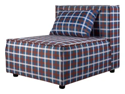 Poltrona* Poltrona lounge de veludo HARPER Azul