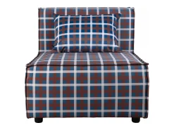 Poltrona* Poltrona lounge de veludo HARPER Azul