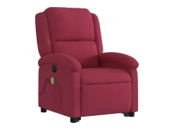 Poltrona| Poltrona massagens elevatória elétrica veludo -tinto SHL880212 Vermelho