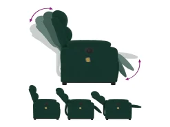 Online vidaxl Poltrona massagens elevatória elétrica veludo -escuro Verde