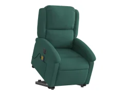 Poltrona* Poltrona massagens elevatória elétrica veludo verde-escuro SHL586841 Verde pinho