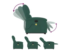 Poltrona* Poltrona massagens elevatória elétrica veludo verde-escuro SHL586841 Verde pinho