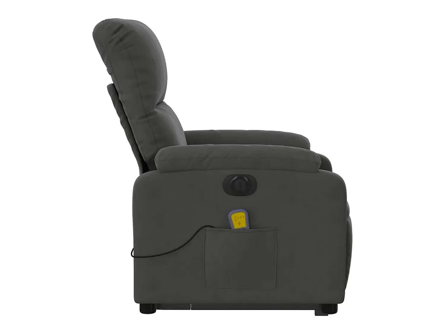 Poltrona* Poltrona massagens elétrica elevatória microfibra cinza-escuro SHL449417 Cinza antracite