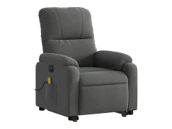 Poltrona* Poltrona massagens elétrica elevatória microfibra cinza-escuro SHL449417 Cinza antracite