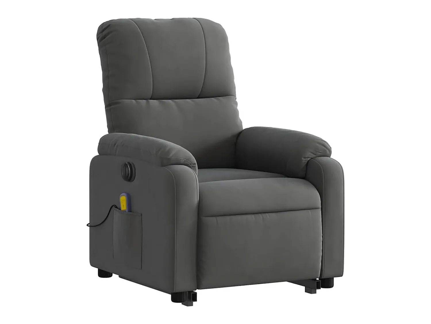 Poltrona* Poltrona massagens elétrica elevatória microfibra cinza-escuro SHL449417 Cinza antracite