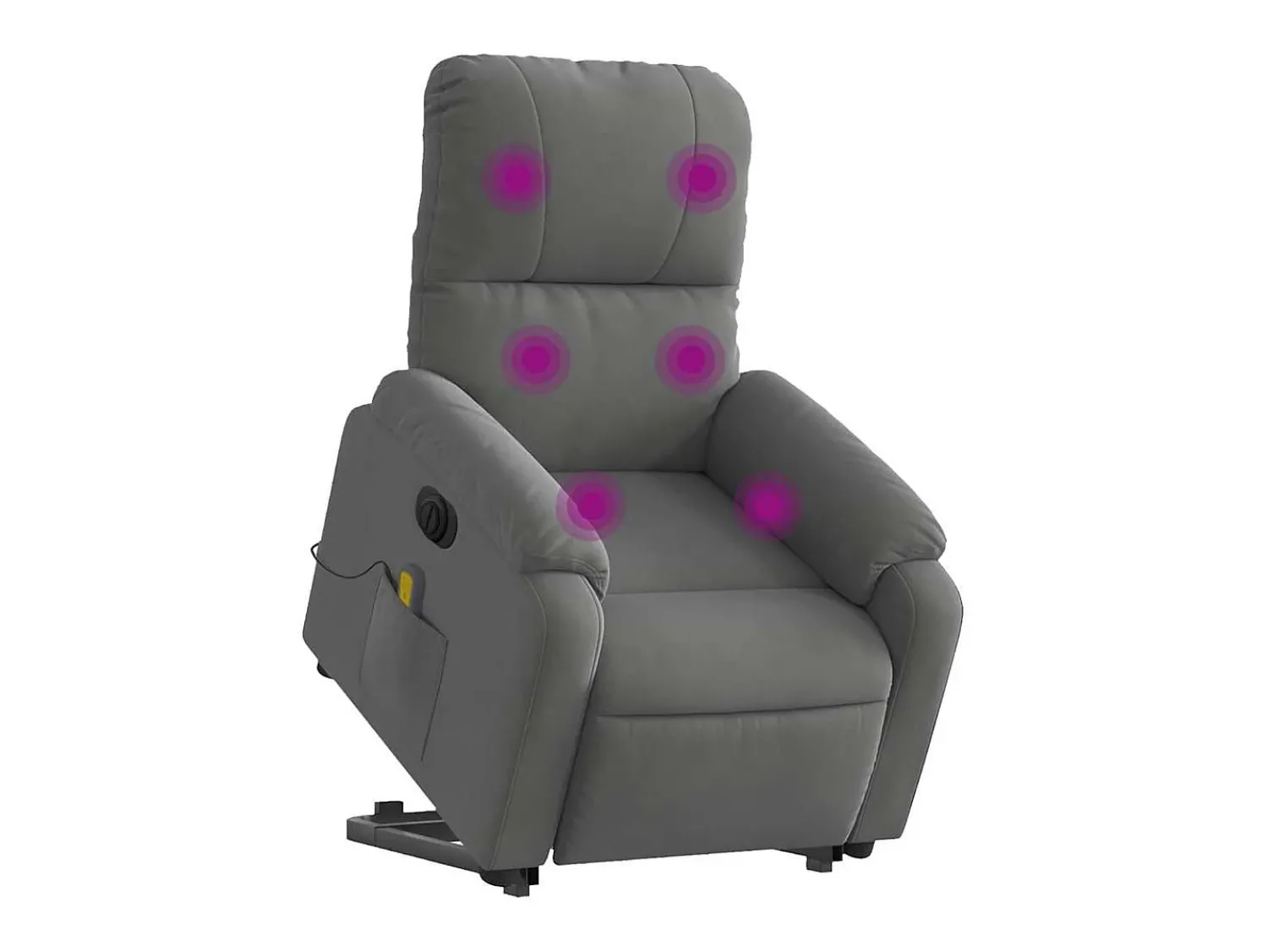 Poltrona* Poltrona massagens elétrica elevatória microfibra cinza-escuro SHL449417 Cinza antracite
