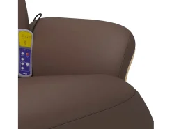 Poltrona massagens recl. com apoio pés couro artificial SHL164163^ Poltrona