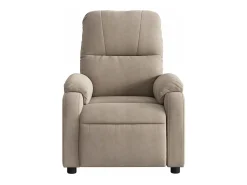 Outlet vidaxl Poltrona massagens recli. elétrica microfibra cinza-acastanhado Taupe