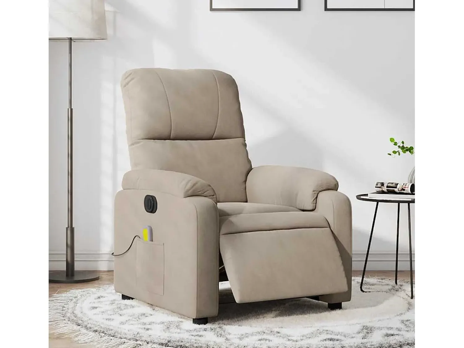 Poltrona* Poltrona massagens recli. elétrica microfibra cinza-acastanhado SHL207720 Taupe