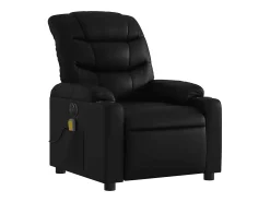 Poltrona* Poltrona massagens reclinável elétrica couro artificial SHL946165 Preto