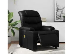 Poltrona* Poltrona massagens reclinável elétrica couro artificial SHL946165 Preto