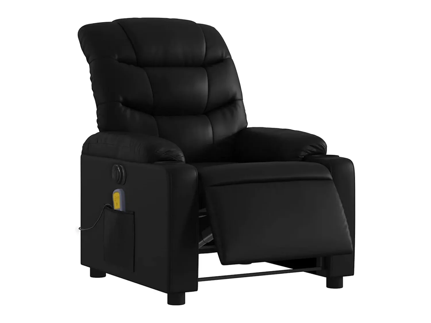 Poltrona* Poltrona massagens reclinável elétrica couro artificial SHL946165 Preto