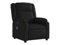 Best vidaxl Poltrona massagens reclinável elétrica couro artificial Preto