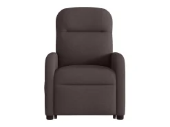 Poltrona|vidaxl Poltrona massagens reclinável elevatória tecido -escuro Castanho