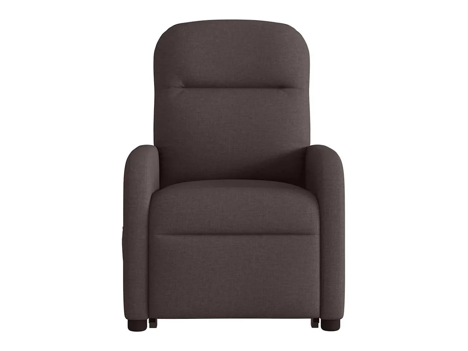 Poltrona|vidaxl Poltrona massagens reclinável elevatória tecido -escuro Castanho