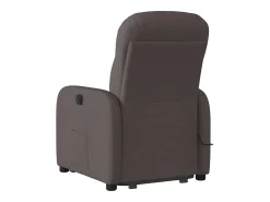Poltrona|vidaxl Poltrona massagens reclinável elevatória tecido -escuro Castanho