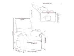 Poltrona|vidaxl Poltrona massagens reclinável couro artificial tinto Vermelho