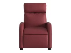 Poltrona* Poltrona massagens reclinável couro artificial tinto SHL170632 Vermelho