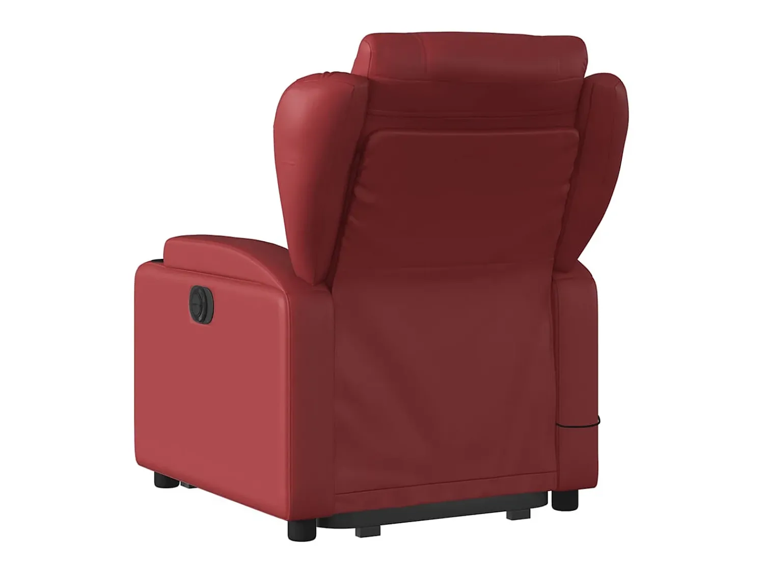 Poltrona* Poltrona massagens reclinável couro artificial tinto SHL212477 Vermelho