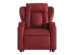 Poltrona* Poltrona massagens reclinável couro artificial tinto SHL212477 Vermelho