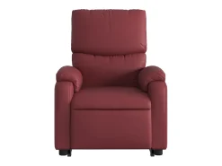 Poltrona* Poltrona massagens reclinável couro artificial tinto SHL458932 Vermelho