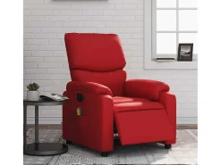 Poltrona| Poltrona massagens reclinável elétrica couro artif. SHL694026 Vermelho