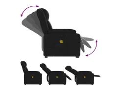 Poltrona| Poltrona massagens reclinável elevatória couro artificial SHL596632 Preto