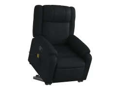 Poltrona| Poltrona massagens reclinável elevatória couro artificial SHL596632 Preto