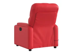 Discount vidaxl Poltrona massagens reclinável elétrica couro artif. Vermelho