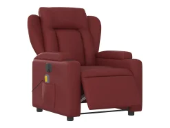 Poltrona| Poltrona massagens reclin. elétrica couro artif. -tinto SHL301617 Vermelho