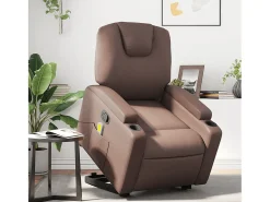 Best Poltrona massagens reclinável elevatória couro artif. SHL792600 Castanho