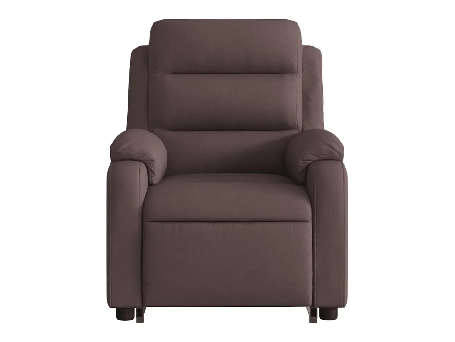 Poltrona|vidaxl Poltrona massagens reclinável elevatória tecido -escuro Castanho
