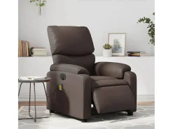 Poltrona massagens reclinável elétrica couro artif. SHL749626^ Poltrona