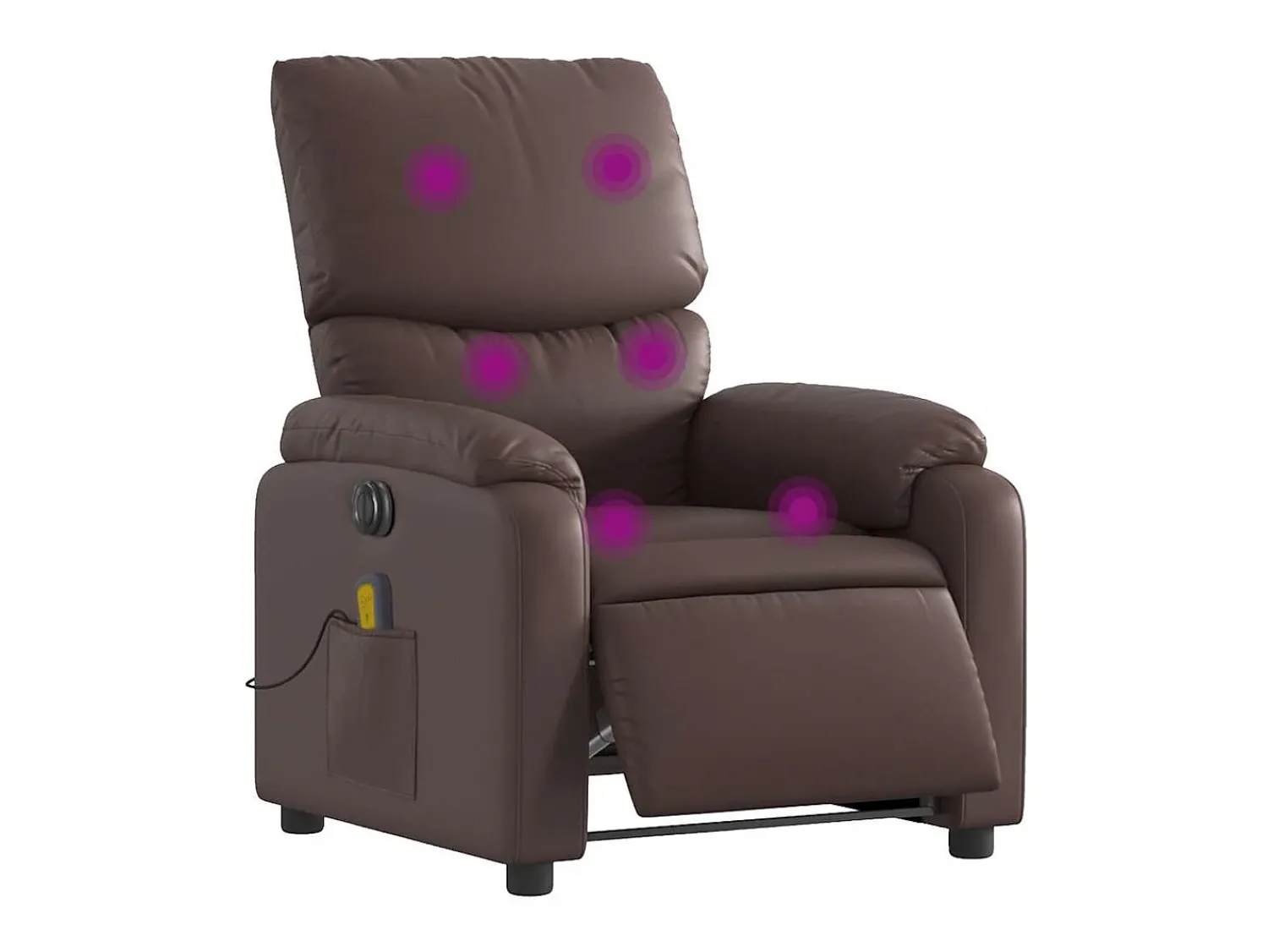 Poltrona massagens reclinável elétrica couro artif. SHL749626^ Poltrona