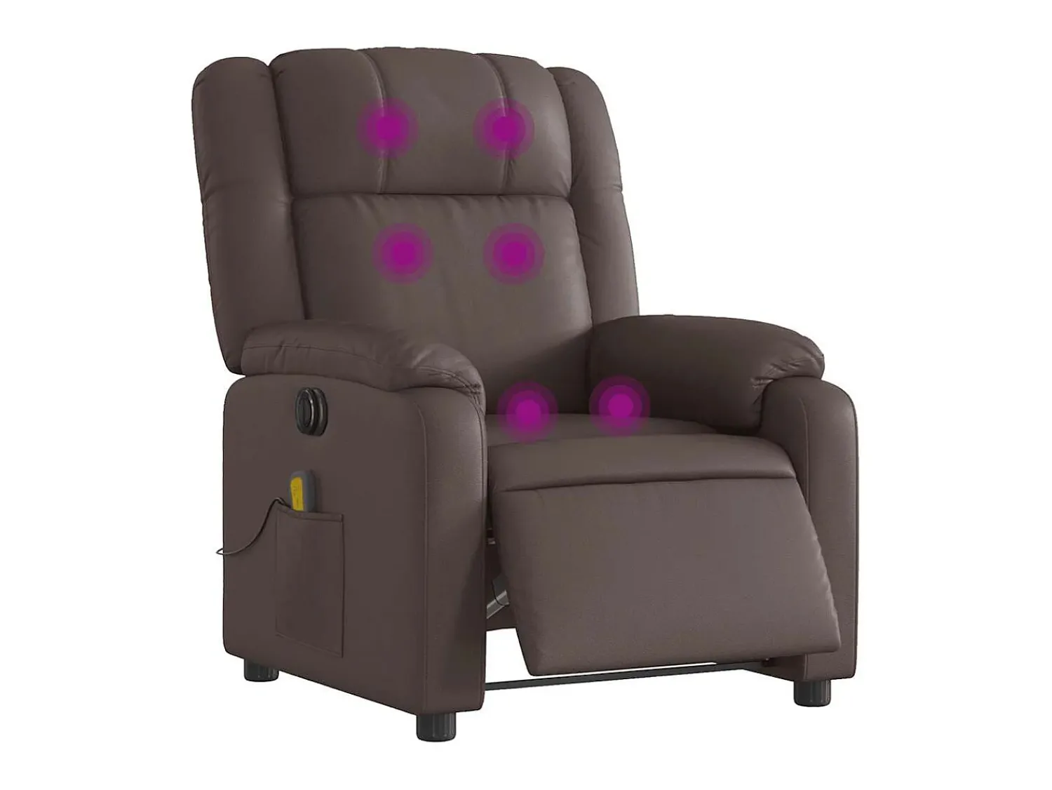 Poltrona massagens reclinável elétrica couro artif. SHL455077^ Poltrona