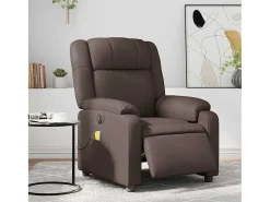 Poltrona massagens reclinável elétrica couro artif. SHL455077^ Poltrona