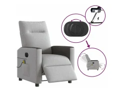 Poltrona* Poltrona massagens reclinável elétrica tecido -nublado SHL521448 Cinzento