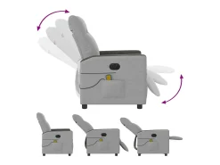Poltrona* Poltrona massagens reclinável elétrica tecido -nublado SHL521448 Cinzento