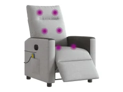 Poltrona* Poltrona massagens reclinável elétrica tecido -nublado SHL521448 Cinzento
