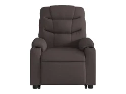 New Poltrona massagens reclinável elevatória tecido -escuro SHL262164 Castanho