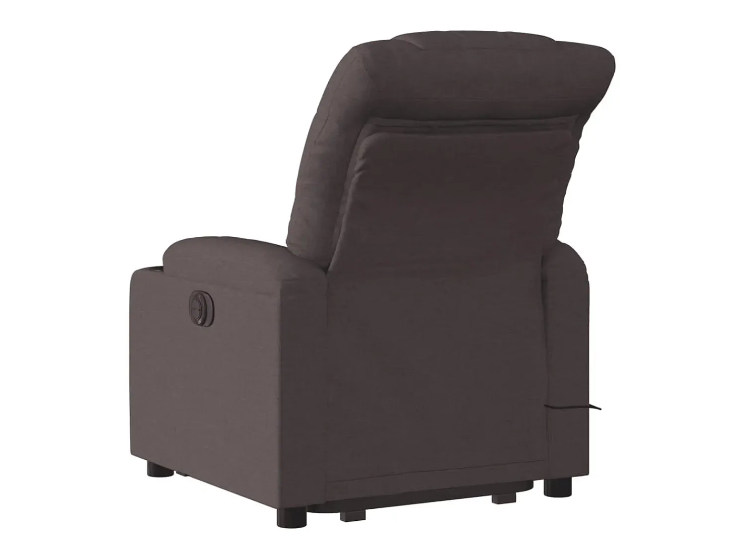 New Poltrona massagens reclinável elevatória tecido -escuro SHL262164 Castanho