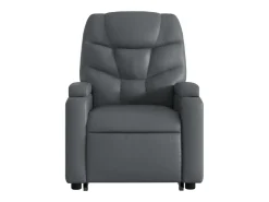 Hot Poltrona massagens reclinável elevatória couro artif. SHL158250 Cinzento