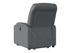 Hot Poltrona massagens reclinável elevatória couro artif. SHL158250 Cinzento