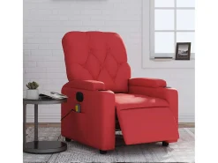 Poltrona| Poltrona massagens reclinável elétrica couro artif. SHL977858 Vermelho