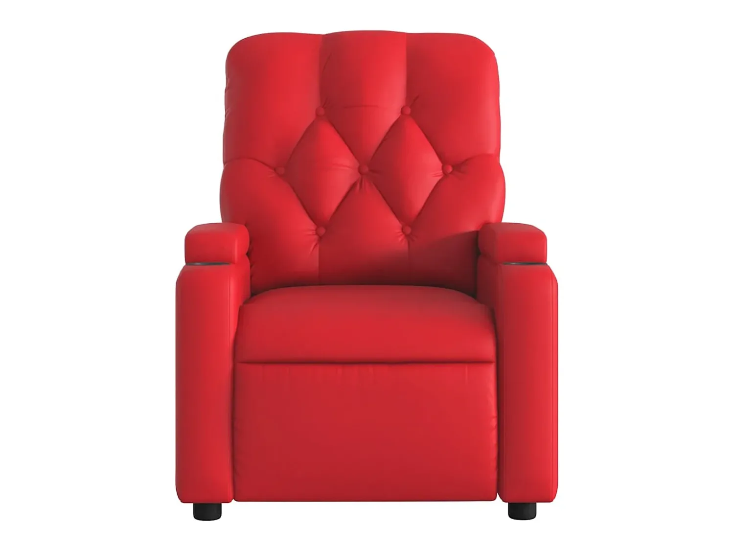 Poltrona| Poltrona massagens reclinável elétrica couro artif. SHL977858 Vermelho
