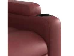 Poltrona| Poltrona massagens reclinável couro artificial tinto SHL731091 Vermelho