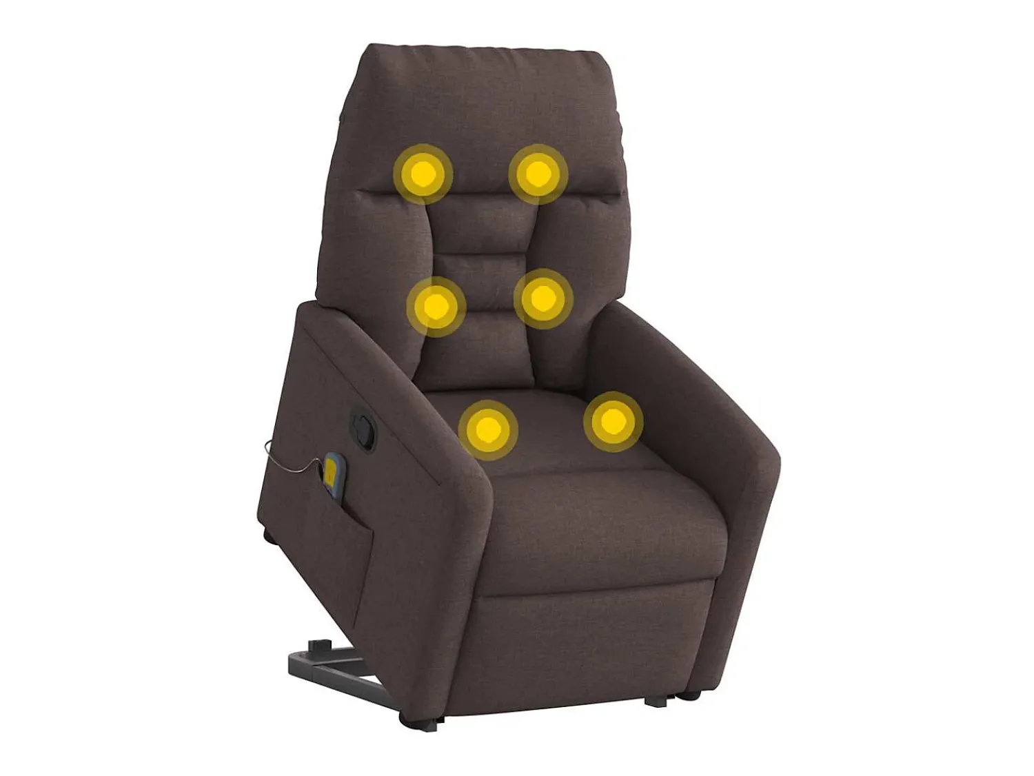 Discount Poltrona massagens reclinável elevatória tecido -escuro SHL449556 Castanho