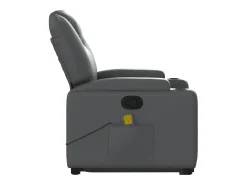 Discount Poltrona massagens reclinável elevatória couro artif. SHL374044 Cinzento
